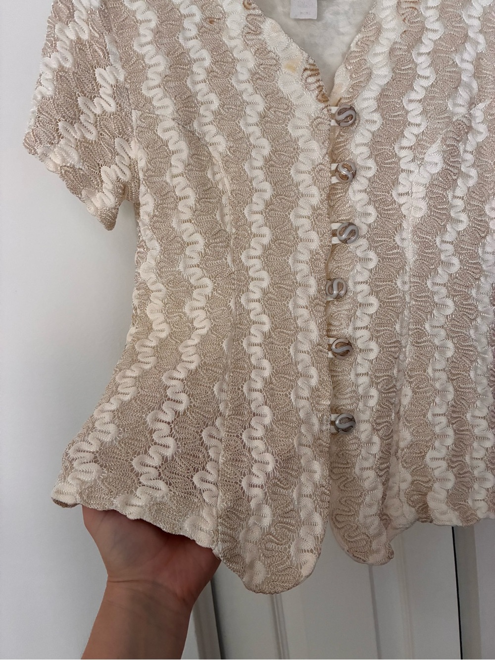 Vintage lace vest Blooming USA